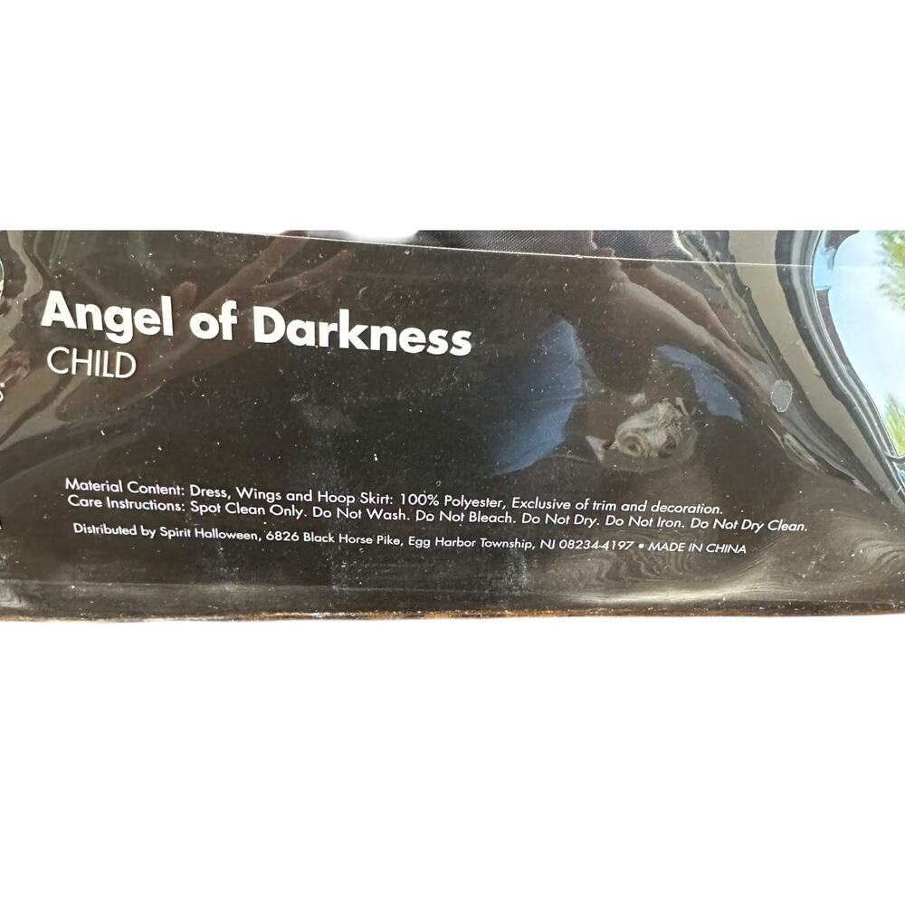 Spirit Halloween Signature Collection Girls Angel Of Darkness Costume Size 8-10 - Picture 4 of 12